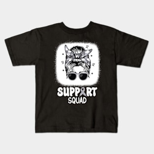 Support Squad Lung Cancer Awareness Kids T-Shirt